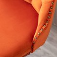 thumbnail image 3 of Orange Upholstered Barstools with Backs | Suitable for Home Pub and Dining | Experience Stability with 17.7-inch Base, 3 of 4