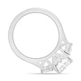 thumbnail image 3 of 3.00Ct Elongated Cushion Cut Lab-Grown Diamond Trilogy Engagement Ring, Cathedral, 10K White Gold, 3 of 7