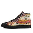 thumbnail image 3 of Christian Cross Truck Pumpkins Harvest Thanksgiving Fall For Jesus He Never Leaves American flag High Top Canvas Shoes Sneakers Black Size 6, 3 of 7