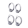 thumbnail image 2 of 1Pc Men Boys Punk Circle Ear Clip Stainless Steel Tassel Rings Earring Hip Hop Style Jewelry, 2 of 9