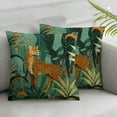 thumbnail image 2 of COMIO Leopard Pillow Covers, Cheetah Decorative, Jungle Tropical Leaves Print Throw Pillow Covers,  Square Cushion Pillowcases for Sofa Couch Bed, Farmhouse Home Decor 2pc, 2 of 6