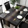 thumbnail image 3 of Leopard Print Table Runner 108 Inches Long, Chic Abstract Black Brown Animals Texture Kitchen Coffee Dining Table Decoration for Home Party Birthday Wedding Home Decor 13x108 Inches, 3 of 8
