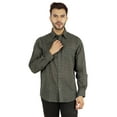 thumbnail image 1 of Bestman Chemise Imprimée pour Hommes à Manches Longues avec Poignets Chemise en Coton Flammé Tenue de Bureau, 1 of 7