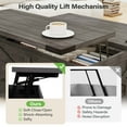 thumbnail image 6 of LAUSAINT HOME Lift Top Coffee Table, Wood Square Center Table with Large Hidden Storage Compartment, Gray, 6 of 12