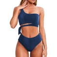 thumbnail image 1 of Bikinis for Women High Waisted Two Piece Swimsuits One Shoulder Bathing Suit Ladies Swimsuits Bikini Set, 1 of 3