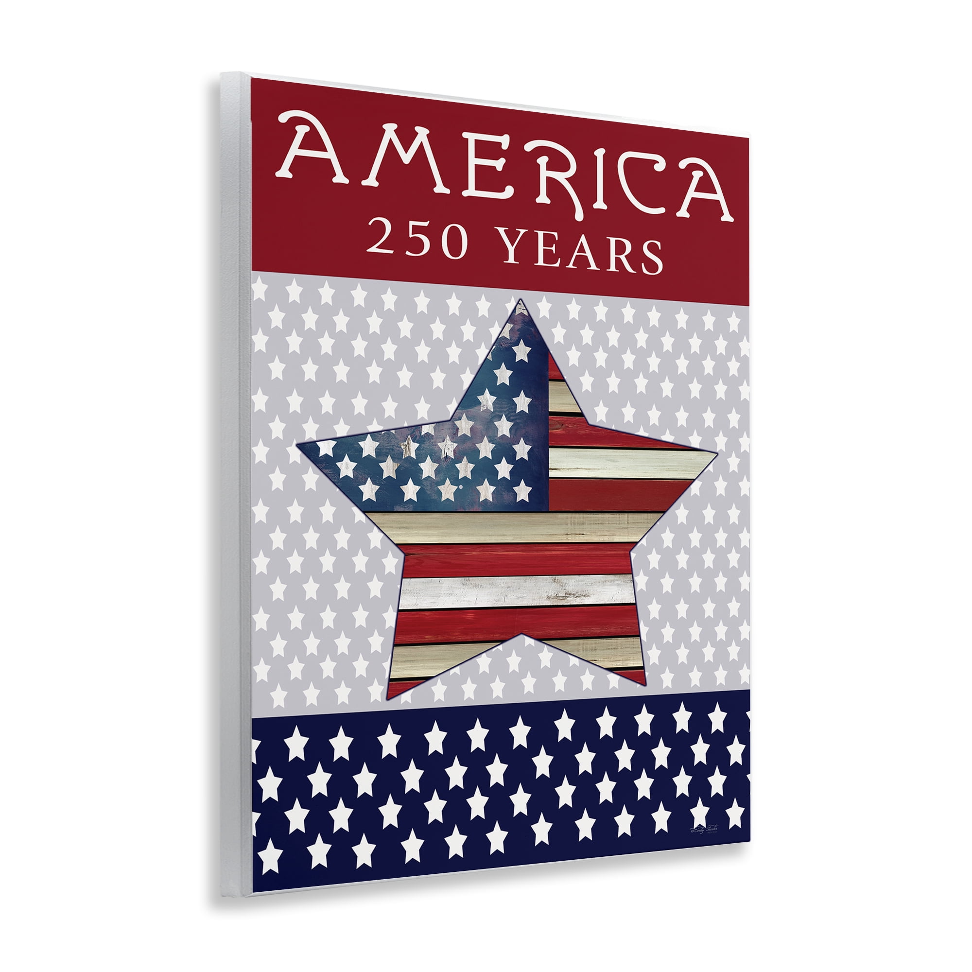 Stupell Industries Historic America 250 Years Wall Plaque Art, design by Cindy Jacobs