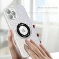 thumbnail image 5 of ELEHOLD Magnetic Case for iPhone 14 Pro Max 6.7",Bling Gitter Camera Lens Protective Film Logo View Window Compatible with MagSafe Slim Lightweight Shockproof Fashion Case,White, 5 of 7