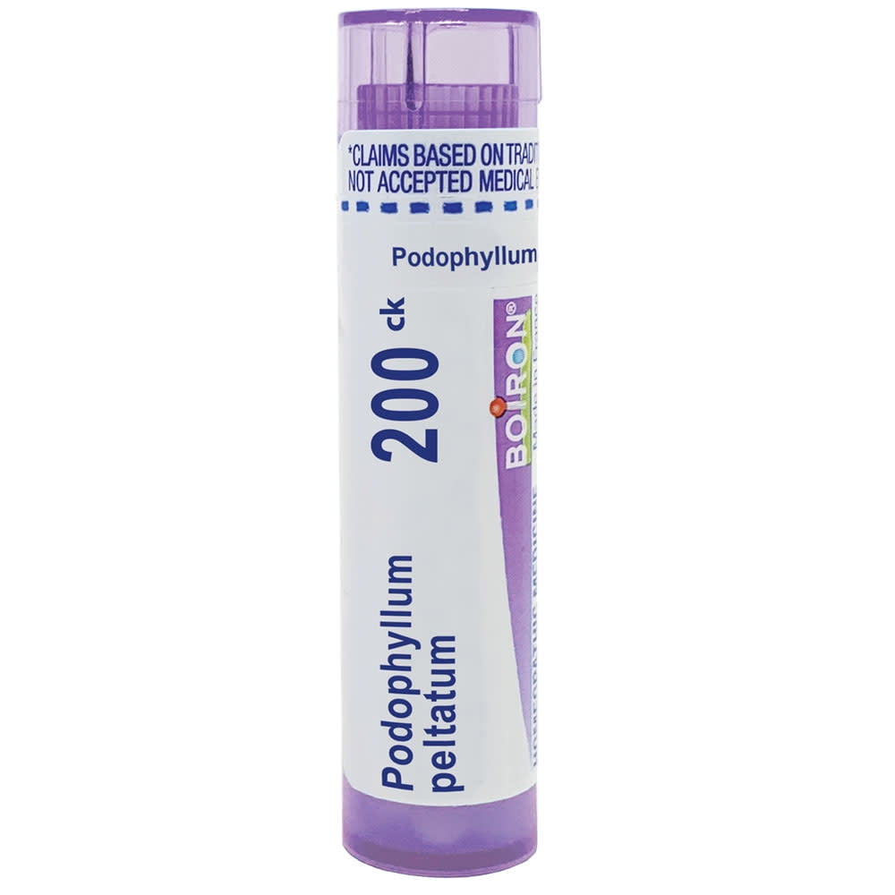 Boiron Podophyllum Peltatum 200CK, Homeopathic Medicine for Diarrhea With Intestinal Growling And Pain, 80 Pellets