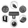 thumbnail image 2 of Two Desk Edge Mount Power Outlets with USB Charge Ports,Fast USB Charging, 3 US power sockets with 4 USB charge ports, 2 of 5