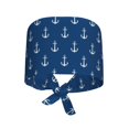thumbnail image 6 of Scrub Caps Women Men - Anchors Navyblue Print Soft Comfy Waterproof Adjustable Working Cap Scrub Hats Surgical Caps for Women Men With Sweatband, Nurse Caps for Women Men, 6 of 6