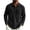 18#Black, variant on Linen Polo Shirt for Men, Long Sleeve Button Down Collared Lightweight Solid Color Top, Fall Loose Fit Casual Blouse with Chest Pocket Khaki XL