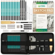 Norberg and Linden Sketching, Graphite and Charcoal Pencils Art Set (132 Pieces)