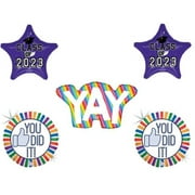 YAY! Class of 2023 Purple Stars You Did It Graduation Party Balloons Decorations YAY! Class of 2023 Purple Stars You Did It Graduation Party Balloons Decorations