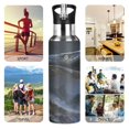 thumbnail image 5 of 600ml Vacuum Insulated Sports Water Bottle with Foldable Straw Stainless Steel Portable Thermos Cup Giant Snake, 5 of 7