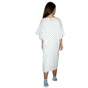 12 Pack - Wholesale Premium Diamond Print Hospital Gowns/Hospital Patient Gown w/Back Ties