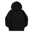 thumbnail image 5 of Children Jacket Dqueduo Children's Winter Solid Color Full Zip Hooded Fleece Lined Sweatshirt Coat Jacket, 5 of 10