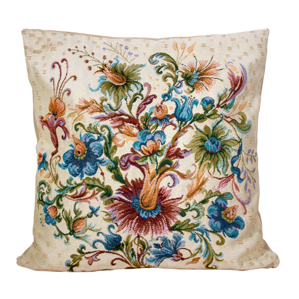 Sofa Cushions English Flowers Decorative Tapestry Throw Pillow 18x18inch Couch Pillows