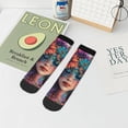 thumbnail image 7 of Fuzoiu Bohemian Colorful Flower Woman Print Adult Socks, Crew Moisture-wicking Socks, Unisex Cushion Crew Socks,Casual Sports Ankle Socks, 7 of 7