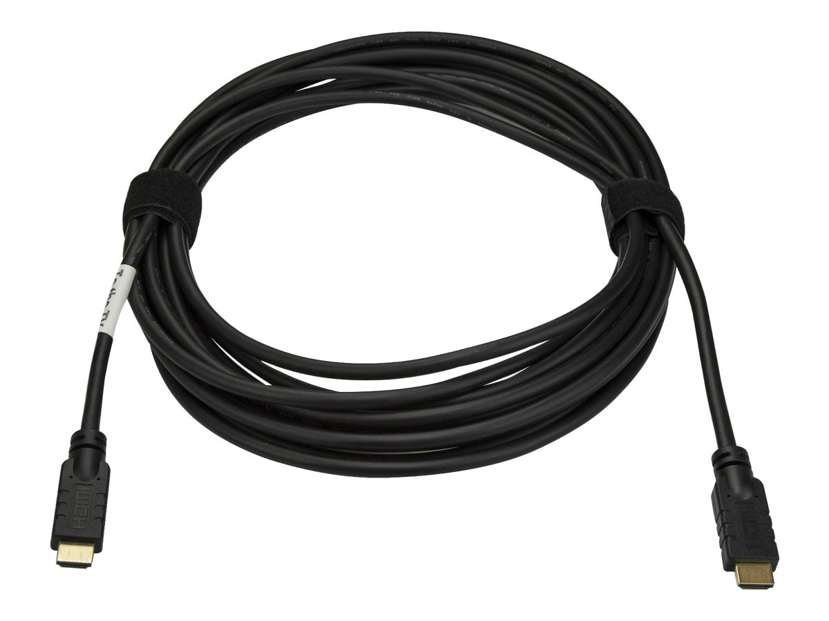 Startech.com 10m(30ft) Hdmi 2.0 Cable, 4k 60hz Active Hdmi Cable, Cl2 Rated For In Wall Installation, Long Durable High Speed Ultra-hd Hdmi Cable, Hdr 10, 18gbps, Male To Male Cord, Black - Al-mylar