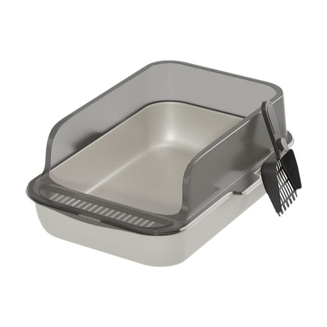Caja de arena abierta para gatos, caja de arena para mascotas, inodoro antisalpicaduras, orinal portátil, suministros para mascotas para gatos de