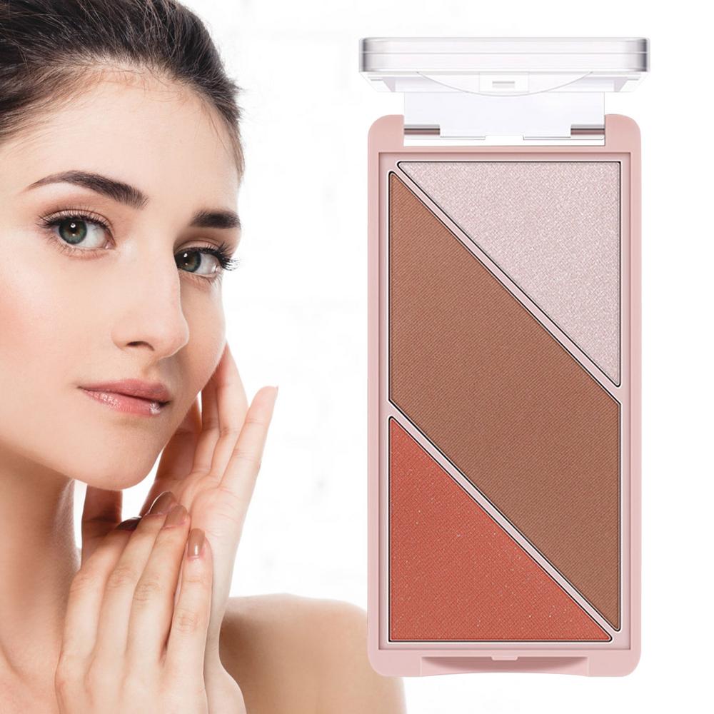 ETMURY Bronzer and Highlighter Palette 3 in 1 Blush Highlighter Bronzer Powder Makeup Set