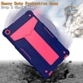 thumbnail image 5 of Dteck Shockproof Case For Samsung Galaxy Tab A 10.1 2019 Model SM-T510 T515, Heavy Duty Rugged Hybrid Case High Impact Full Body Kickstand Protective Cover (no built-in screen protector), Navy + Rose, 5 of 5