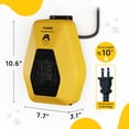 thumbnail image 5 of TURBRO Neighborhood WiFi Dog House Heater 800W, Wall Mount, 10ft Anti Bite Cord, Waterproof Control, Overheat Protection, Electric Warmer for Hound Kennel Cat Cage Chicken Coop, UL Test Passed, 5 of 10