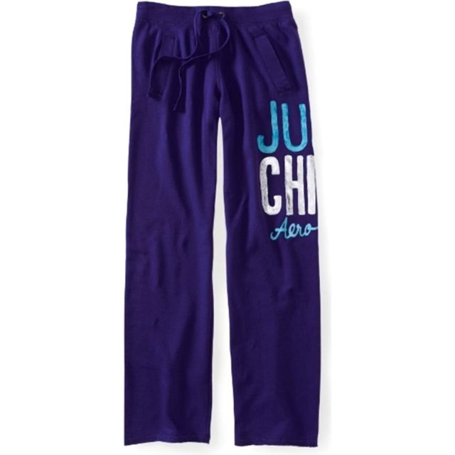 Aeropostale Boyfriend Fit - Pantalones de chándal para mujer, color morado, mediano