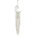 thumbnail image 1 of Atrapasueños de algodón tejido con diseño de luna y estrella hecho a mano, estilo bohemio, macramé, para colgar en la pared (luna blanca), 1 of 5