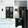 thumbnail image 3 of Luxrite Dusk to Dawn LED Modern Outdoor Wall Light, 12", Up or Up and Down Light, 3CCT 3000K-5000K, 18/24/30W, IP65, ETL, 3 of 7