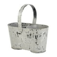 thumbnail image 5 of DecMode 12" x 7" White Metal Vintage Planter, 1 - Piece, 5 of 7