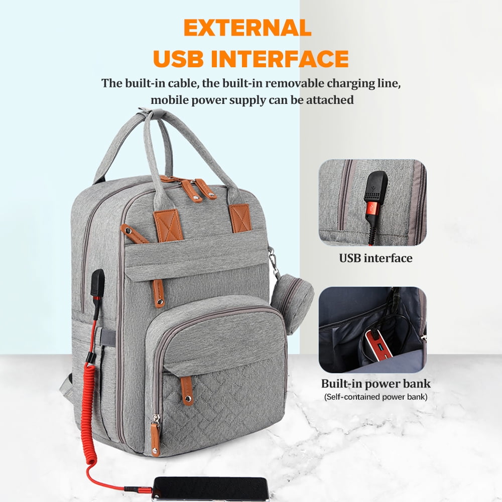 Lankey Diaper Bag Backpack with Changing Station Large Baby
