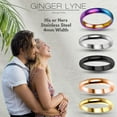thumbnail image 3 of 4mm Stainless Steel Wedding Band Ring for Women or Men Ginger Lyne Collection, 3 of 7