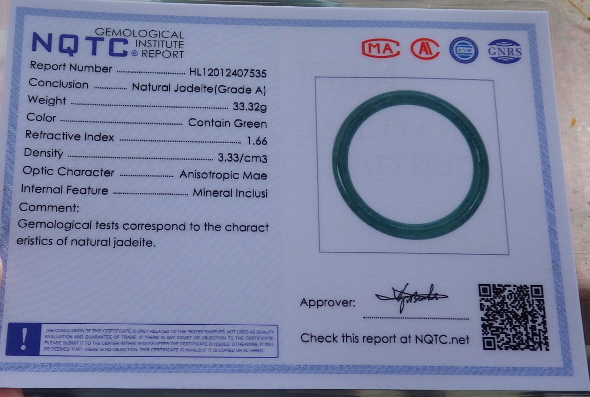 Icy Green Natural A JADE Jadeite Bangle Bracelet 61 mm 685811 TN