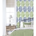 thumbnail image 3 of NextWall Two Toned Palm Peel and Stick Wallpaper (Coastal Blue & Fern Green), 3 of 16