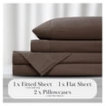 thumbnail image 3 of Twin Bed Sheets 3-Piece Set | 21" Extra Deep Pocket Sheets with 1 Pillowcase | Hotel Luxury Quality | Shrinkage Free Bedsheet | Microfiber Bedsheets | Chocolate Brown, 3 of 9