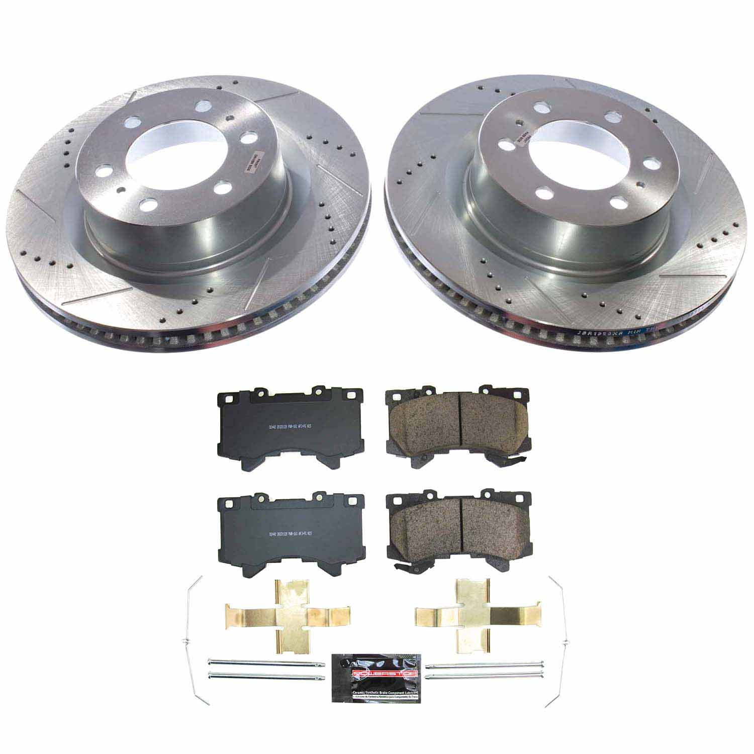 PowerStop Front Z23 Evolution Sport Brake Pad and Rotor Kit for Toyota Sequoia 2023-24, Toyota Tundra 2022-24, K8932