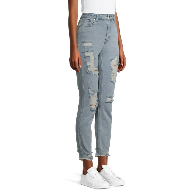 Juniors destructed jeans deals