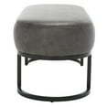 thumbnail image 6 of SAFAVIEH Bellezza Oval Solid Glam Bench, Grey Leather, 6 of 10