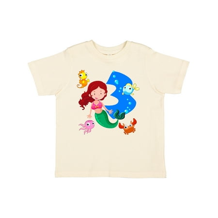 

Inktastic Mermaid 3rd Birthday Gift Toddler Toddler Girl T-Shirt