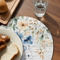 thumbnail image 3 of Spring Floral Round 13 Inch Placemats Set of 2, Weeping Blue Botanical Summer Vintage HeatResistant Non Slip Place Mats for Dining Table, Wipeable Braided Kitchen Table Mats for Housewarming, 3 of 9