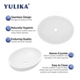 thumbnail image 2 of Hansabenne DJ-78166 Bowl Shaped Ceramic Bathroom Sink White Elliptical/Oval Vitreous China Vessel Sink, 2 of 10