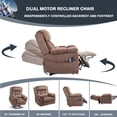 thumbnail image 6 of Big Man Power Lay Flat Lift Chair Oversized Recliner Dual Motor Heat Vibration for Elderly, Overstuffed Electric Extra Wide Recliners with Flip Arm Storage Cup Holders,USB Type C Charging, 6 of 11