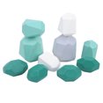 thumbnail image 3 of Bloques de construcción de piedra de colores de madera, juego de apilamiento de piedra, juguete educativo para niños, combinación de regalo 3, 3 of 5