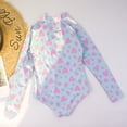 thumbnail image 2 of SUCS Girls Swimsuit Long Sleeve Surf Leopard Heart Print Lightweight Swimsuit, 2 of 7