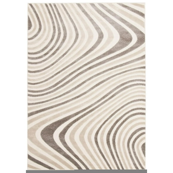 Tapis ECARPET Moderne pour Salle à Manger, Salon, Chambre Zuma Ivoire