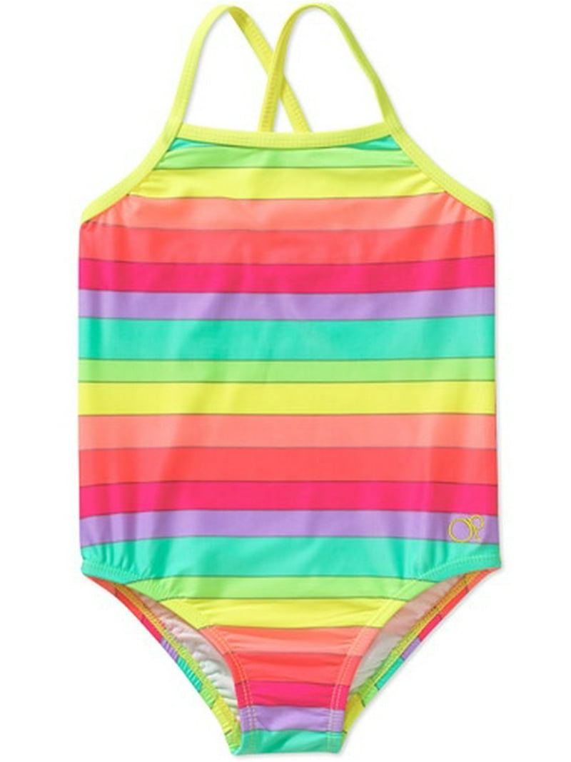 Baby Toddler Girl Sorbet Stripe One Piece Swimsuit - Walmart.com