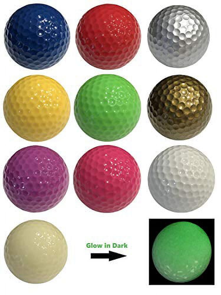 Infusion Miniature Golf Balls - Colored Mini Golf Balls - 12 Pack, Glow-in-The-Dark Balls