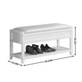 thumbnail image 6 of Roundhill Furniture Rouen Storage Bench, White, 6 of 6