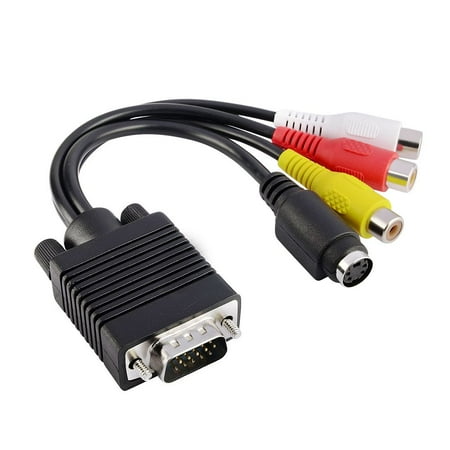 Insten VGA to S-Video / 3 RCA Adapter - Walmart.com s video adapter to vga schematic 
